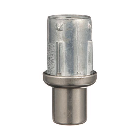 Picture of 1-5/8" Round Stainless Steel Clad Zinc Die Cast Adjustable Round Seismic Foot Insert