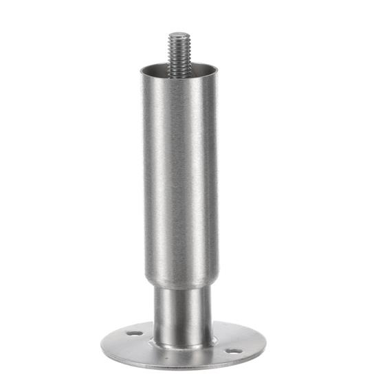 Picture of 1-5/8"OD x 6"H Stainless Steel Security Equipment Leg With 1/2-13 x 3/4"L Protruding Stud And Adjustable Flanged Toe With Holes