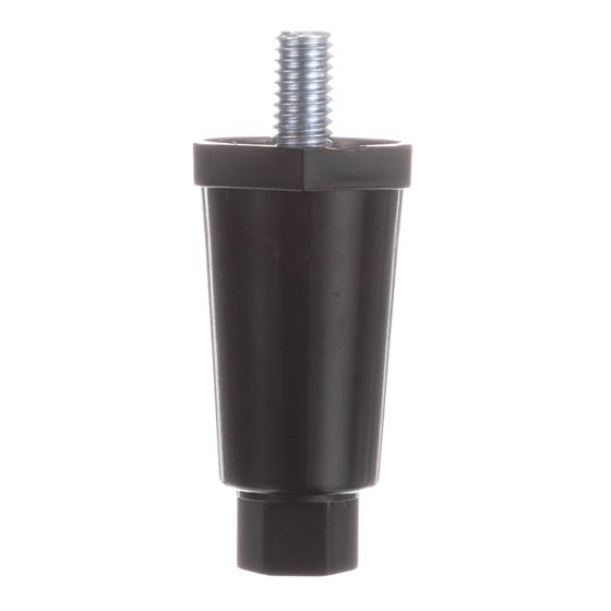 Picture of 2-1/2" H Black Thermoplastic Appliance Leg With 3/8-16 x 5/8"L Protruding Stud And Adjustable Hex Toe