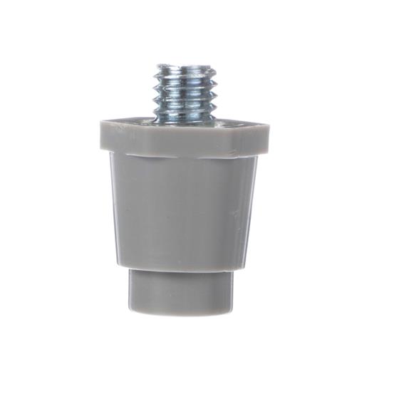 Picture of 1" H Gray Thermoplastic Appliance Leg With 3/8-16 x 1/2" L Protruding Stud and Adjustable Round Toe