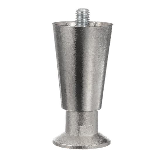 Picture of 4" H Nickel Plated Thermoplastic Appliance Leg With 1/2-13 x 1/2" L Protruding Stud and Nickel Plated Die Cast Adjustable Flanged Toe
