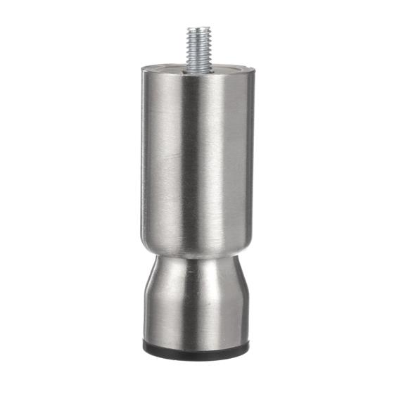 Picture of  4" Satin Stainless Steel Appliance Leg, 1.5" OD and 3/8-16 Protruding Stud