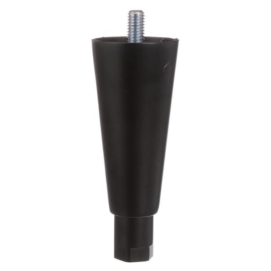 Picture of 6" H Black Epoxy Die Cast Equipment Leg With 1/2-13 x 3/4" L Protruding Stud And Adjustable Hex Toe