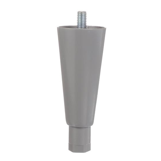 Picture of 6" H Gray Epoxy Die Cast Equipment Leg With 1/2-13 x 3/4" L Protruding Stud And Adjustable Hex Toe