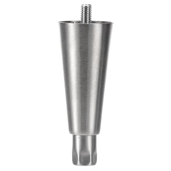 Picture of 6" H Nickel Plated Die Cast Equipment Leg With 1/2-13 x 3/4" L Protruding Stud And Adjustable Stainless Steel Hex Toe