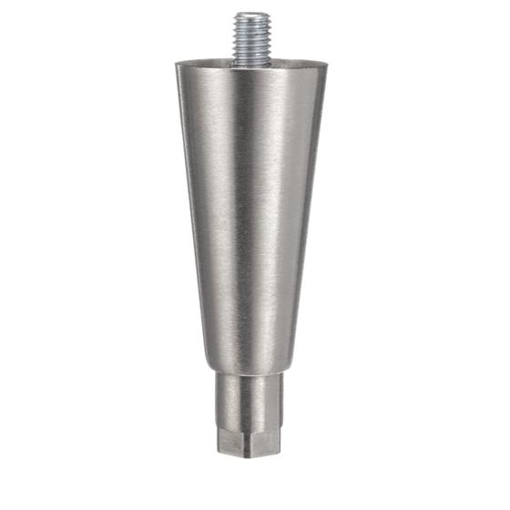 Picture of 6" H Nickel Plated Die Cast Equipment Leg With 5/8-11 x 3/4" L Protruding Stud And Adjustable Hex Toe