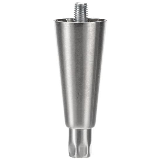 Picture of 6" H Nickel Plated Die Cast Equipment Leg With 5/8-11 x 3/4" L Protruding Stud And Adjustable Stainless Steel Hex Toe