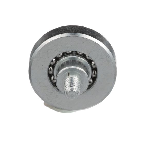 Picture of 1-5/16" OD Steel Flat Ball Bearing Roller with 1/4-20 x 1" L Flat Head Screw Stud