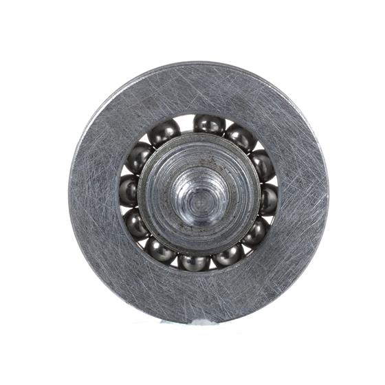 Picture of 1-3/16" OD Steel Concave Ball Bearing Roller with 1/4-20 x 3/4" L Flat Head Screw Stud