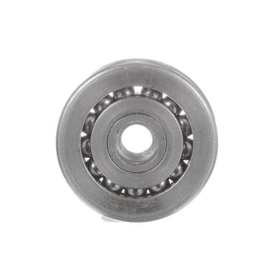 Picture of 7/8" OD Stainless Steel Flat Ball Bearing Roller with #10-32 Tapped Hole