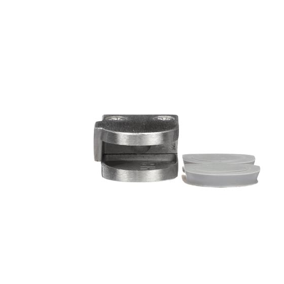 Picture of Stainless Steel Right-Hand Bottom Glass Clamp with Gaskets for 1/4" Glass