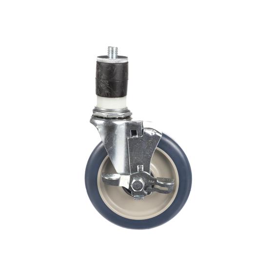 Picture of Standard Duty 1-5/8" Expanding Stem Caster With 5" Blue Polyurethane Wheel With Brake