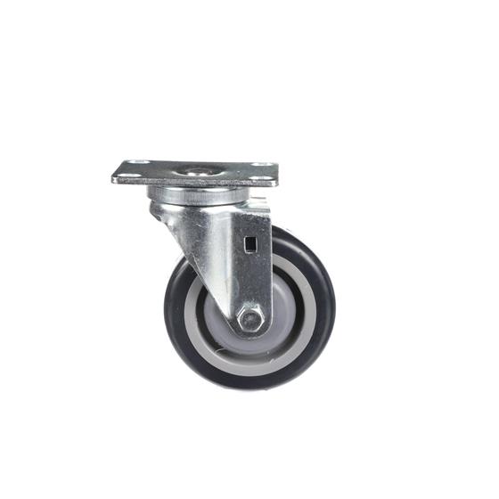 Picture of Medium Duty 2-3/8" x 3-5/8"  Plate Caster With 4" Blue Polyurethane Wheel