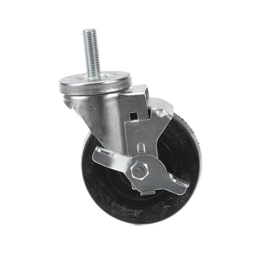Picture of Medium Duty 1/2-13 x 1-1/2" Threaded Stem Caster With 3" Black Rubber Wheel