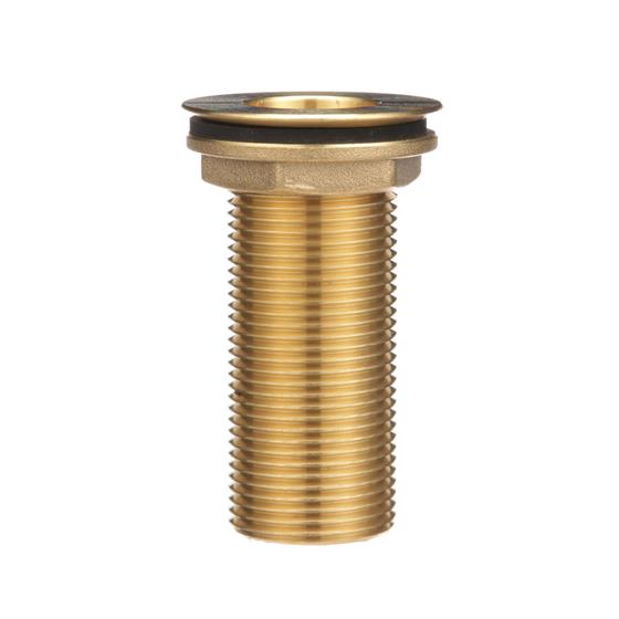 Picture of Encore® Brass Sink Drain 3-1/4" L, 1-3/8" Dia Sink Opening, 2" Face Flange, Includes: Brass Locknut & Washer, 1" NPS