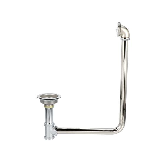 Picture of Encore® Duo Basket Drain, with Overflow Assembly, 3-1/2" Sink Opening, 4-1/2" Face Flange, Stainless Steel, 1-1/2"