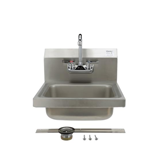 Picture of Encore® Wall Mount Type 304 Series Stainless Steel Hand Sink 4" OC Mounting Holes 14" x 10" x 5" Deep Less Side Splash with TLL15-4100-SE1Z