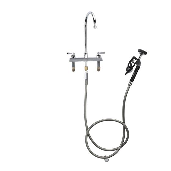 Picture of Encore® 8" OC Deck Mount Veterinary Faucet 96" Hose with Heavy Duty Side Sprayer
