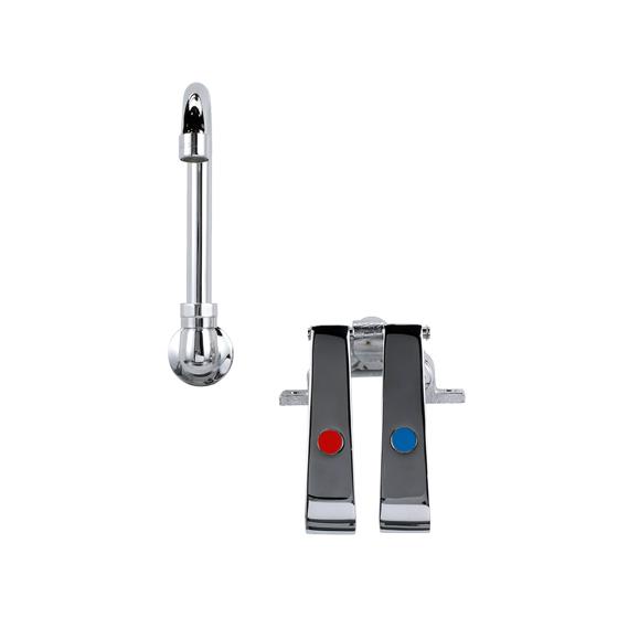 Picture of Encore® Knee Valve with Dual Pedal and Wall Mount Spout Base with 3-1/2" Gooseneck Spout