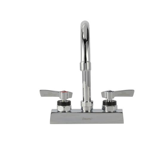 Picture of Encore 4" OC Deck Mount Faucet Ceramic Valves with 6" Swivel Gooseneck Spout