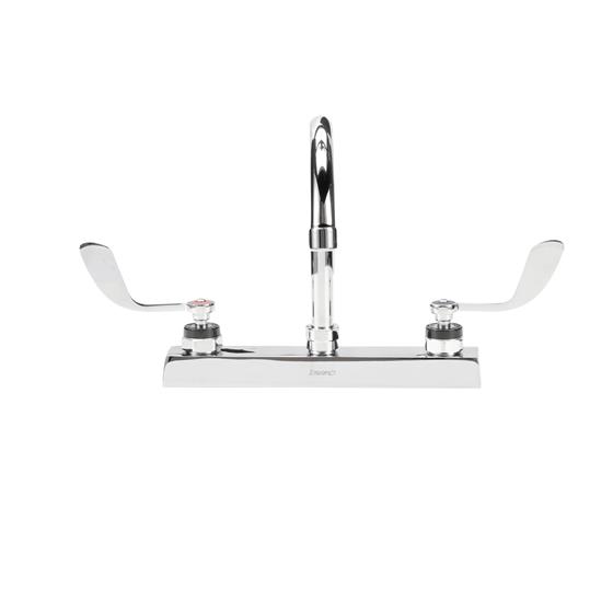 Picture of Encore 8" OC Deck Mount Faucet with 6" Swivel Gooseneck Spout and 4" Wrist Blade Handles