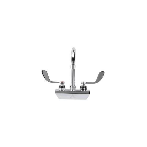 Picture of Encore® 4" OC Wall Mount Faucet with 6" Swivel Gooseneck Spout and 4" Wrist Blade Handles