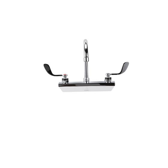 Picture of Encore 8" OC Wall Mount Faucet with 6" Swivel Gooseneck Spout with 4" Wrist Blade Handles