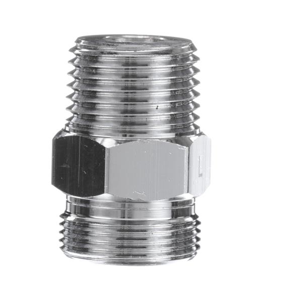 Picture of Chrome Plated Brass Pre-Rinse Hose Adapter Converts Encore Hose to Male 1/2" NPT