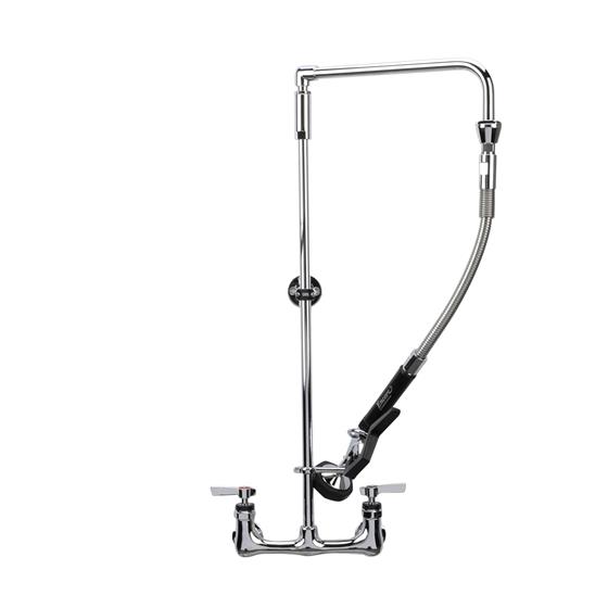 Picture of Encore® 8" OC  Brass Chrome Plated Swivel Arm Pre-rinse Assembly with 12" Swivel Arm and 26" Riser