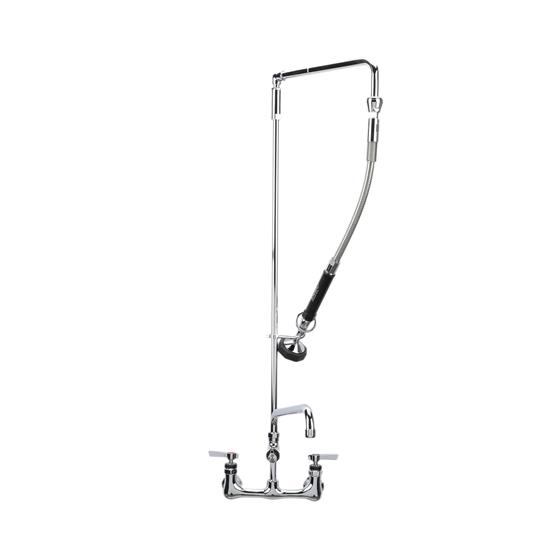 Picture of Encore® 8" OC  Brass Chrome Plated Swivel Arm Pre-rinse Assembly with 12" Swivel Arm 12" Add-On Faucet and 26" Riser
