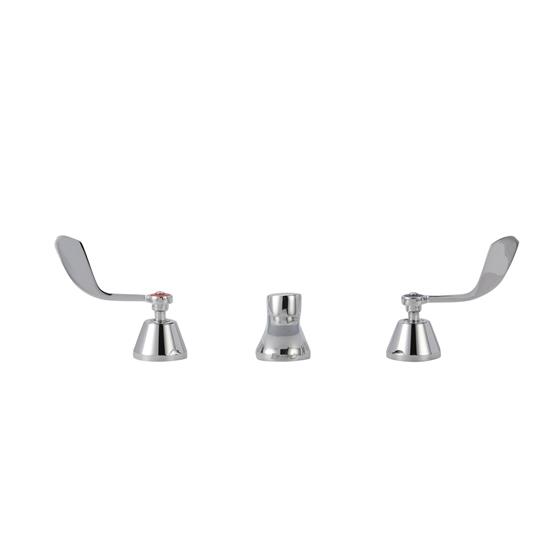 Picture of Encore® Adjustable Widespread Deck Mount Faucet with 5" Cast Spout and 4" Wrist Blade Handles