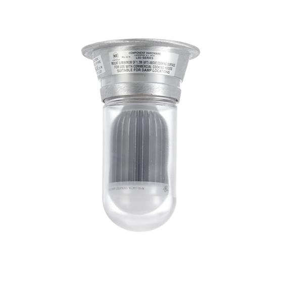 Picture of 12W Surface Mount Natural White LED Hood Light With Clear Coated Tempered Glass Globe