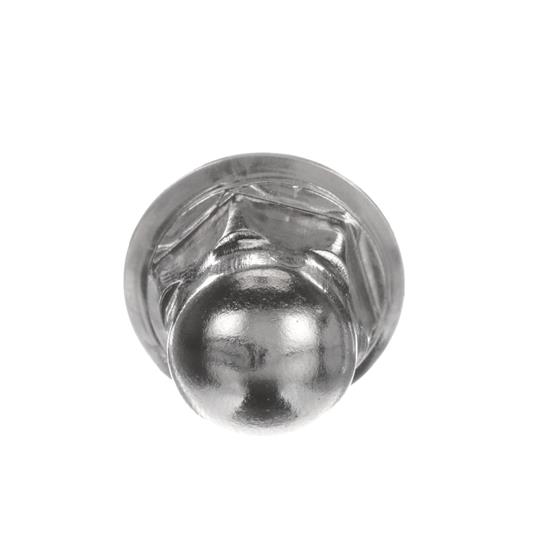 Picture of #10-24 x 1/2" H Bright Nickel Plated Steel Domed Combination Locknut With Rubber Seal