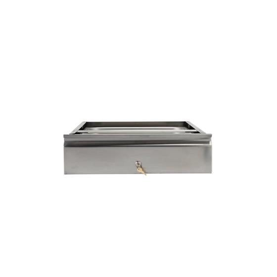 Picture of 20" W x 20" L x 5" D Stainless Steel Heavy Duty Drawer Assembly with Cylinder Lock and Stainless Steel Pan