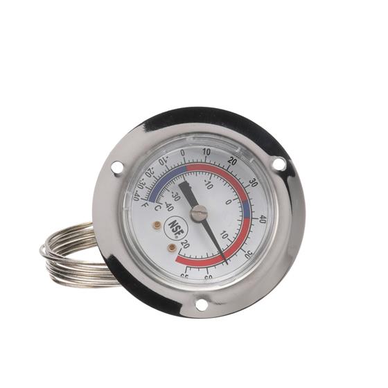 Picture of 2" Dial Stainless Steel Flush Front Recessed Mount Refrigerator/Freezer Thermometer