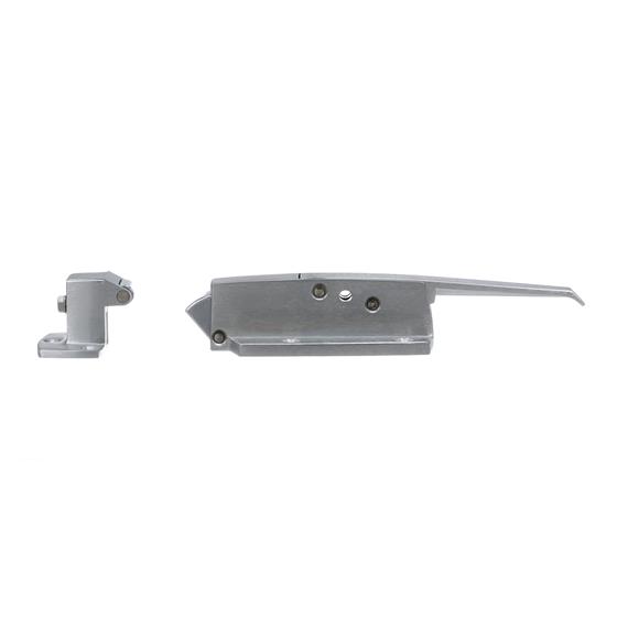 Picture of -1/8 to 3/8" Offset Satin Chrome Walk-In Cooler Door Safety Latch with Strike