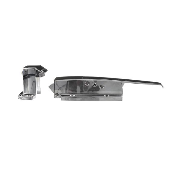 Picture of 3/4 to 1-5/8" Offset Polished Chrome Heavy Duty Walk-In Cooler Door Safety Latch with Strike