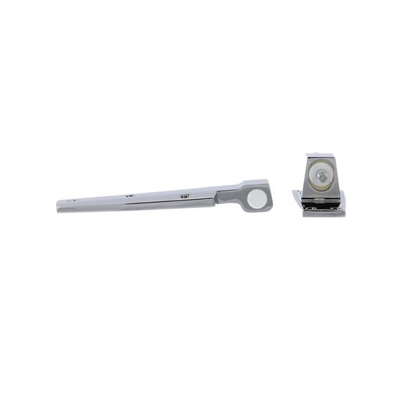 Picture of 1-3/8" Offset Polished Chrome Cam-Rise Walk-In Door Hinge With Spring Assist