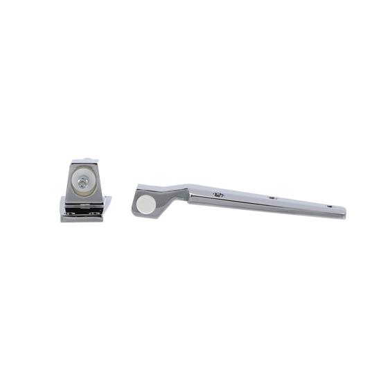 Picture of 1-7/8" Offset Polished Chrome Cam-Rise Walk-In Door Hinge With Spring Assist