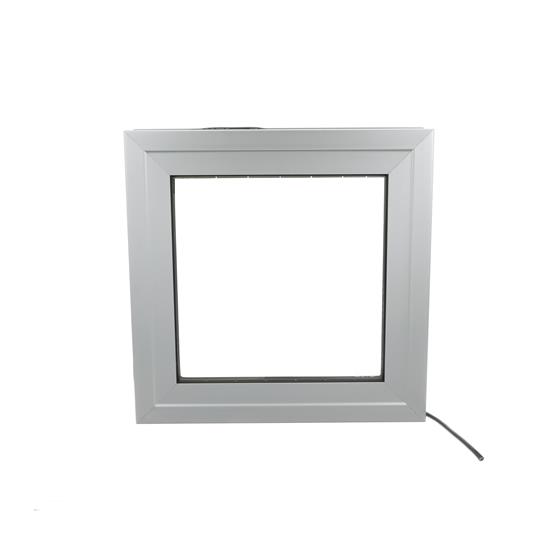 Picture of 14" H x 14" W x 4" D Brushed Aluminum 120V 84W Heated View Port