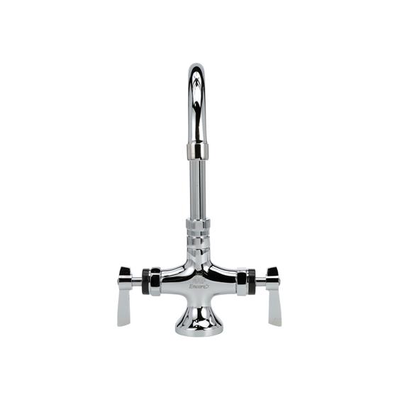 Picture of Encore® Brass Chrome Plated Double Pantry Faucet with 6" Swivel Gooseneck Spout and Lever Handles, Retail Packaging