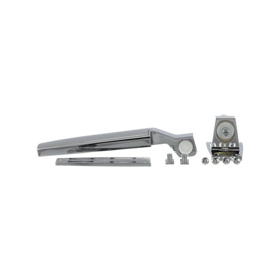 Picture of 1-7/8" Offset Polished Chrome Adjustable Cam-Rise Lift-Off Walk-In Door Hinge With Spring Assist