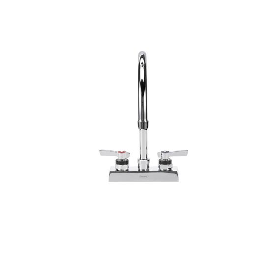Picture of Encore 4" OC Deck Mount Faucet with 8-1/2" Swivel Gooseneck Spout, Lever Handles, Retail Packaging