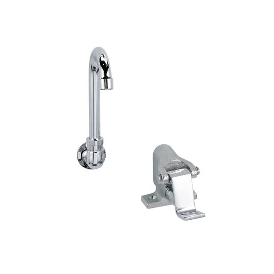 Picture of Encore® Foot Valve with Single Pedal and Rough Chrome Valve Body, Includes 3-1/2" Swivel Gooseneck Spout