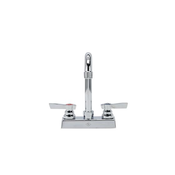 Picture of TOP-LINE® 4" OC Deck Mount Faucet Ceramic Valves with 3-1/2" Swivel Gooseneck Spout