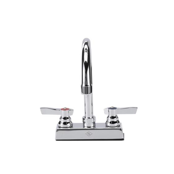 Picture of TOP-LINE® 4" OC Deck Mount Faucet Ceramic Valves with 6" Swivel Gooseneck Spout