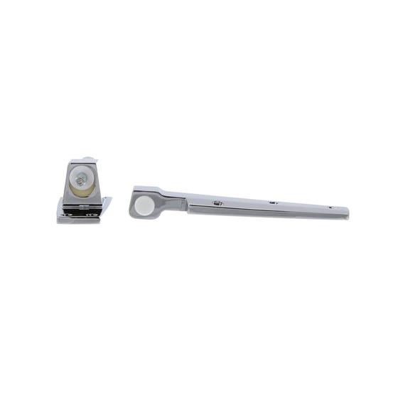 Picture of 1-1/2" Offset Polished Chrome Cam-Rise Walk-In Door Hinge With Spring Assist