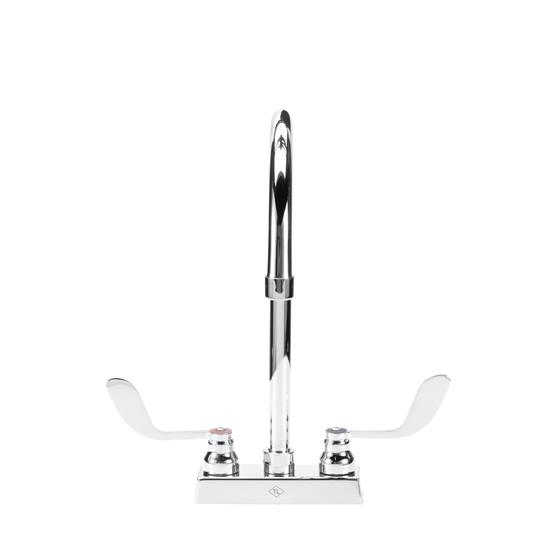 Picture of TOP-LINE® 8" OC Deck Mount Faucet Ceramic Valves with 8-1/2" Swivel Gooseneck Spout