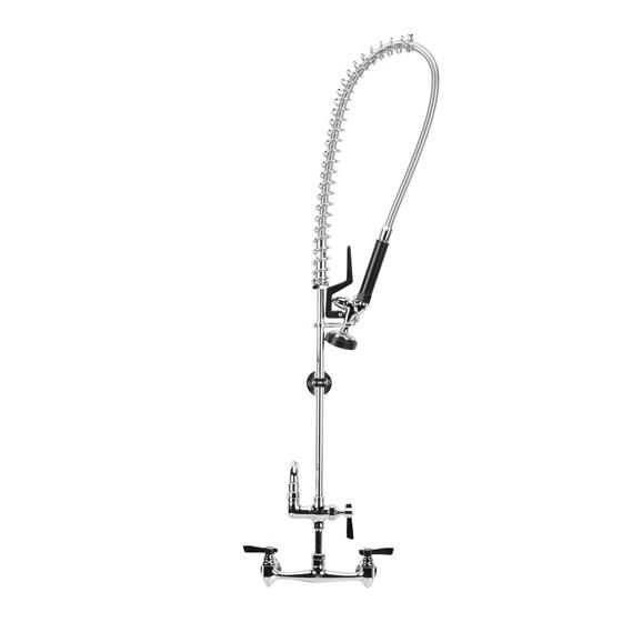 Picture of TOP-LINE® 8" OC Wall Mount Pre-Rinse Assembly with Mounting Kit and 16" Add-On Faucet