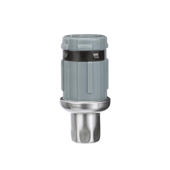 Picture of 1-5/8" Round Stainless Steel Clad Thermoplastic Adjustable Hex Foot Insert With Locking Ring